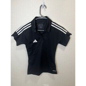 Brand New Adidas XXS Women’s Shirt Black Logo Polo Casual Athletic Top